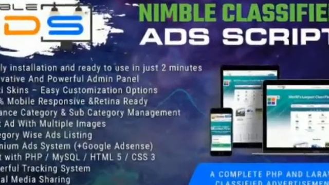 Nimble Classified Ads Script v1.19 – PHP And Laravel Geo Classified Advertisement CMS PHP Script смотреть онлайн