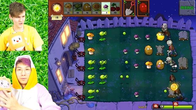 Can We Go NOOB vs PRO vs HACKER In PLANTS vs ZOMBIES!? (NIGHT MODE!) смотреть онлайн