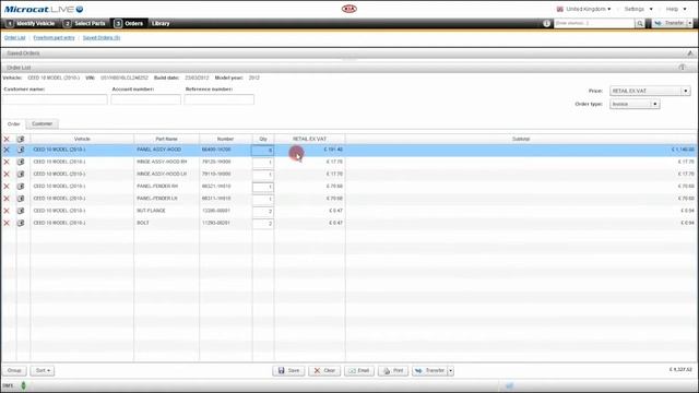 Microcat LIVE - Kia - Managing Orders смотреть онлайн