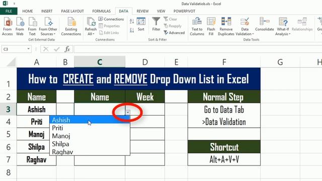 Create and Remove Drop Down List in Excel in Hindi смотреть онлайн