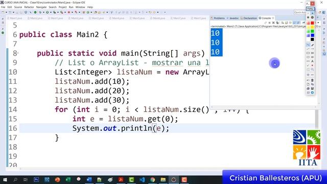 Como usar List y ArrayList mostrar elementos de una lista con for y foreach en JAVA смотреть онлайн