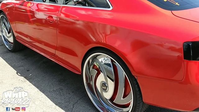 Candy Orange Audi A5 on 26" Dub Hurricayne Floaters смотреть онлайн