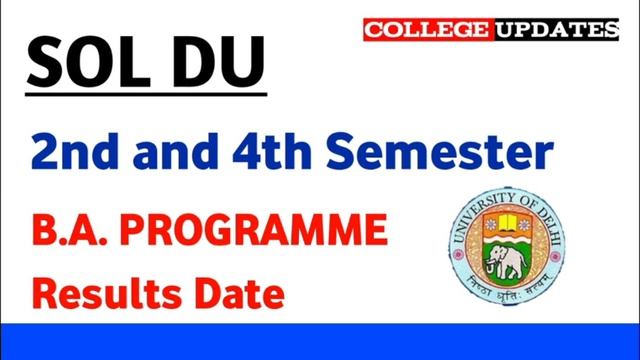 Du Sol | B.A. Program second and fourth Semester Result Declare Date | Official Update смотреть онлайн