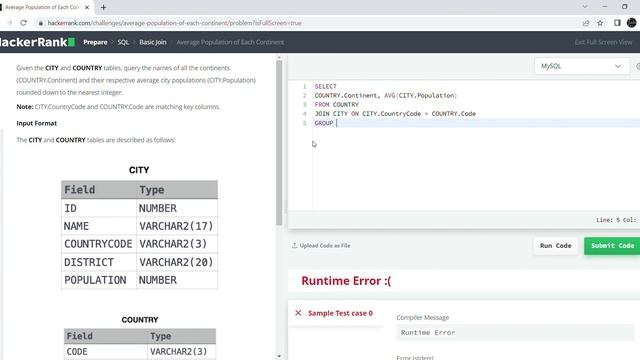 HackerRank SQL || Average Population of Each Continent || SQL Learning смотреть онлайн