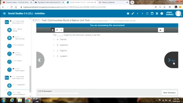 S S grade 3 3 11 Unit Test смотреть онлайн