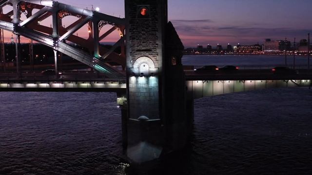 Аэросъемка: Большеохтинский мост, Санкт-Петербург смотреть онлайн