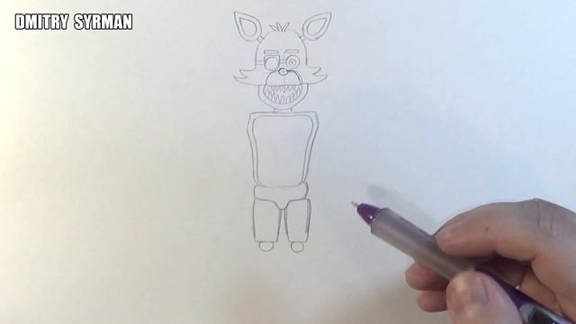 Как нарисовать Фокси, ФНаФ, How to draw Foxy, FNaF смотреть онлайн
