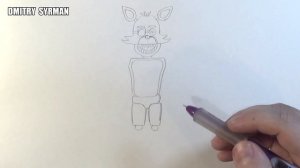 Как нарисовать Фокси, ФНаФ, How to draw Foxy, FNaF
