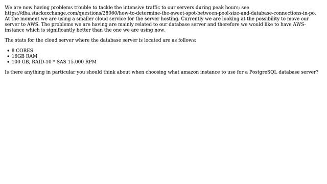 Databases: What AWS instance to choose for write-heavy PostgreSQL database server смотреть онлайн