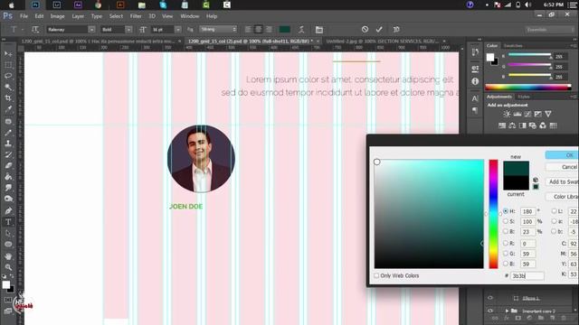 #8- Build Flat Responsive Website َUsing Bootstrap - Section Our Team (Photoshop) смотреть онлайн