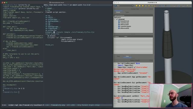 Open Source CAD - Clojure Dev. VOD 127 смотреть онлайн