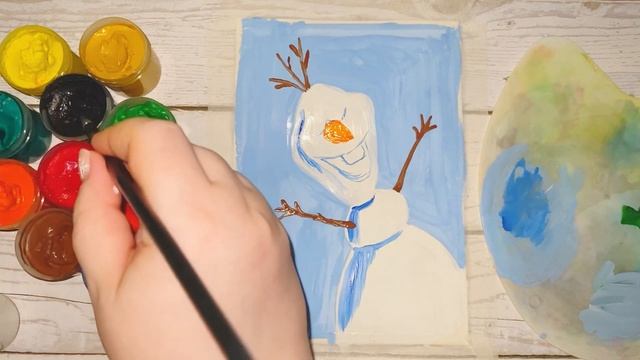 Как нарисовать снеговика - героя мультфильма Диснея “Холодное сердце”. Пошаговое рисование смотреть онлайн