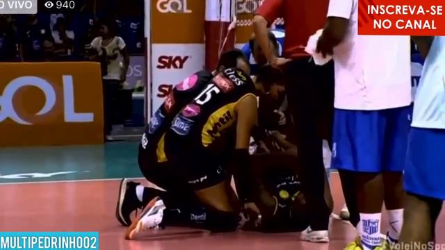 MOMENTO DE TENSÃO: Fernanda Garay torce o tornozelo no 1° set da final смотреть онлайн