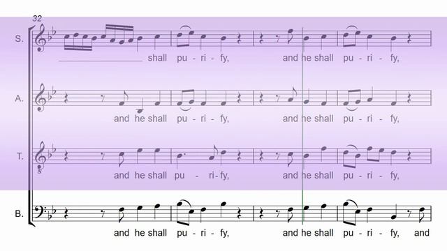 Handel's Messiah Part 7 - And he shall purify - Bass Chorus Rehearsal Aid смотреть онлайн