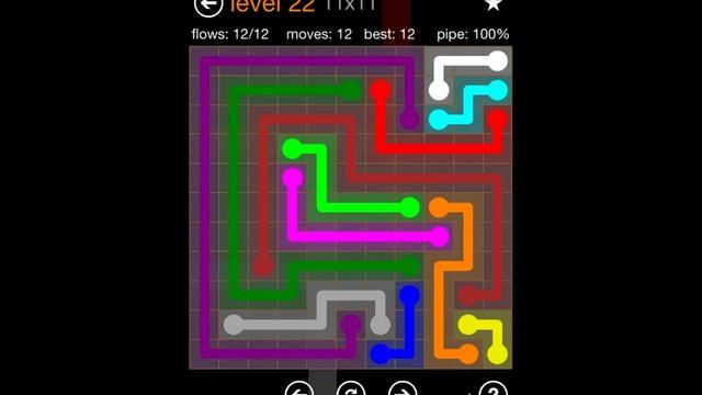 Flow Free Jumbo Pack (iPad) 11x11 Level 22 Solution смотреть онлайн