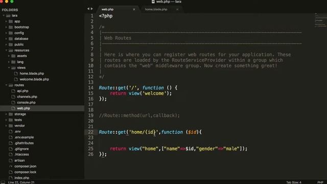 Laravel 5.5 - Route - Part 4 (Hindi) смотреть онлайн