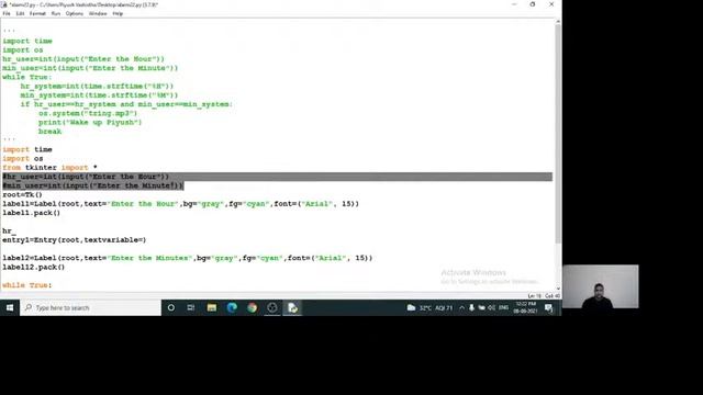 Create Alarm Clock using Python смотреть онлайн