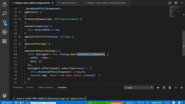 27 Pass Data from component to dialog смотреть онлайн