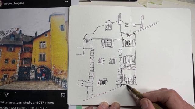 Line drawing demonstration with a fountain pen смотреть онлайн