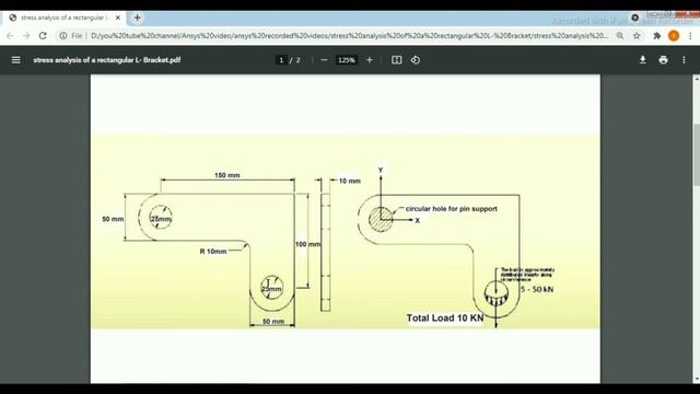 Stress Analysis Of Rectangular L | Bracket In ANSYS Mechanical APDL | Step By Step Analysis смотреть онлайн