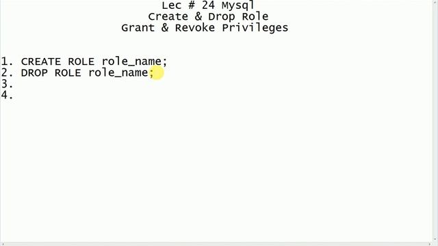 Lec # 24 Create Drop Role & Grant Revoke All & Specific Privileges in Oracal Server Urdu Hindi easy смотреть онлайн