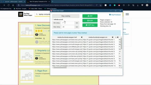 web scraping and saving into csv, excel | Yellow Page Scraping | web scraping tool смотреть онлайн