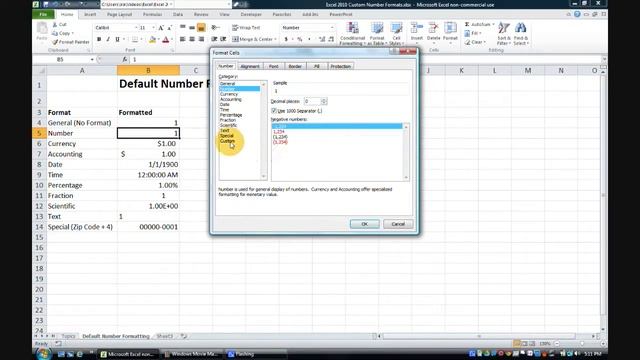 Excel Custom Number Formats 1: General and Number Formats смотреть онлайн