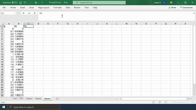 Fourier Analysis (FFT) In Excel