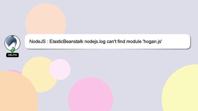 NodeJS : ElasticBeanstalk nodejs.log can't find module 'hogan.js' смотреть онлайн