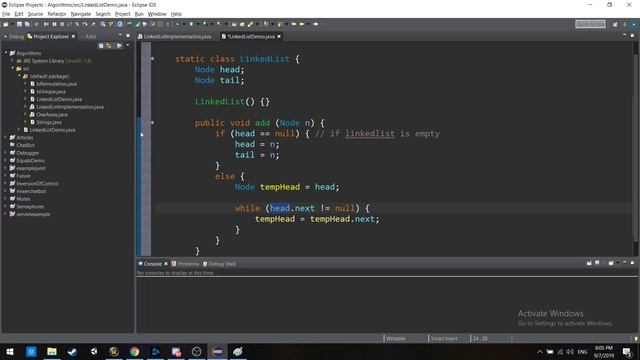How to implement a linked list in java смотреть онлайн