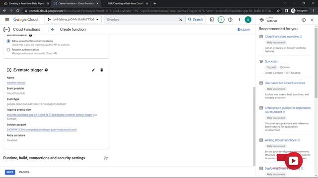 Creating a Real time Data Pipeline using Eventarc and MongoDB Atlas #qwiklabs #GSP1148 Solution смотреть онлайн