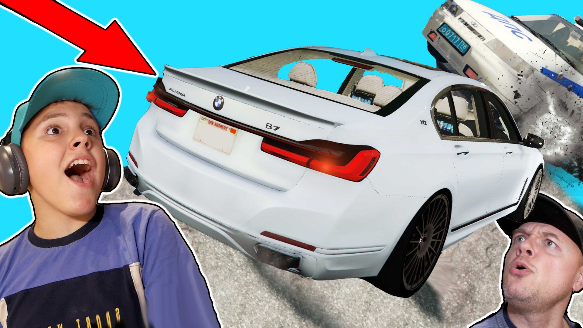 СКОЛЬКО Продержится BMW Alpina B7 против Полиции в GTA 5 смотреть онлайн