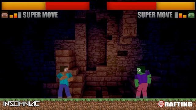 MineCombat 2D Beat Em Up Retro Fighting Game Imitation MINECRAFT ANIMATION смотреть онлайн