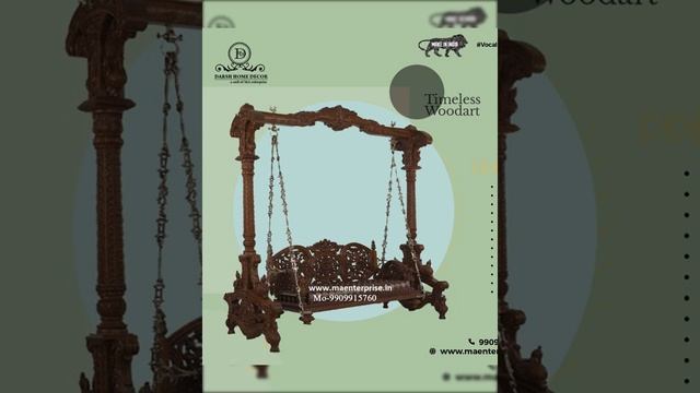 Beautiful Wooden Swing Sets | Teak Wood Jhula for Home Living Room смотреть онлайн