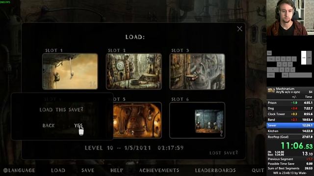Machinarium Any% w/o v-sync in 22:31 [WR] смотреть онлайн
