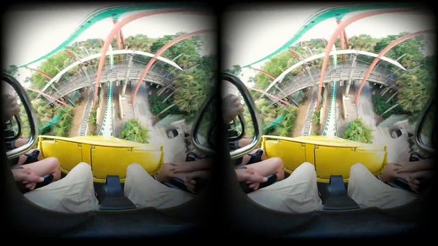 VR 180 3D Kumba extreme Roller Coaster - VR onride front seat POV Busch Gardens Tampa montaña rusa смотреть онлайн