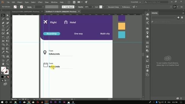 Simple App UI design | Adobe Illustrator | UI Design смотреть онлайн