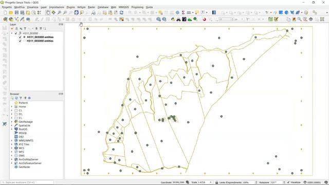 QGIS Importa foglio catastale DXF in CS смотреть онлайн