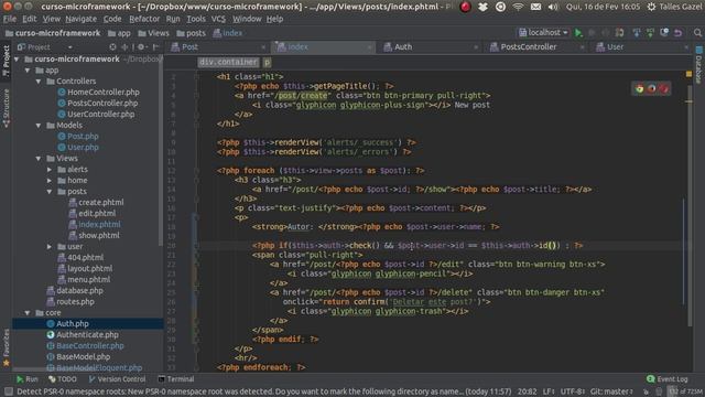 #62 Curso PHP Micro Framework do zero - Relacionamento 1-N e restringindo ações смотреть онлайн