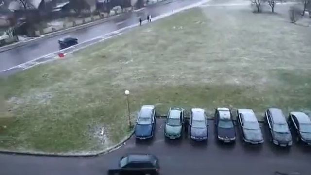Первый снег 18 ноября 2018 года, Волковыск. смотреть онлайн