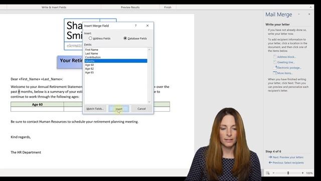 Microsoft Word Mail Merge Tutorial (Create Personalized Benefit Statements) смотреть онлайн