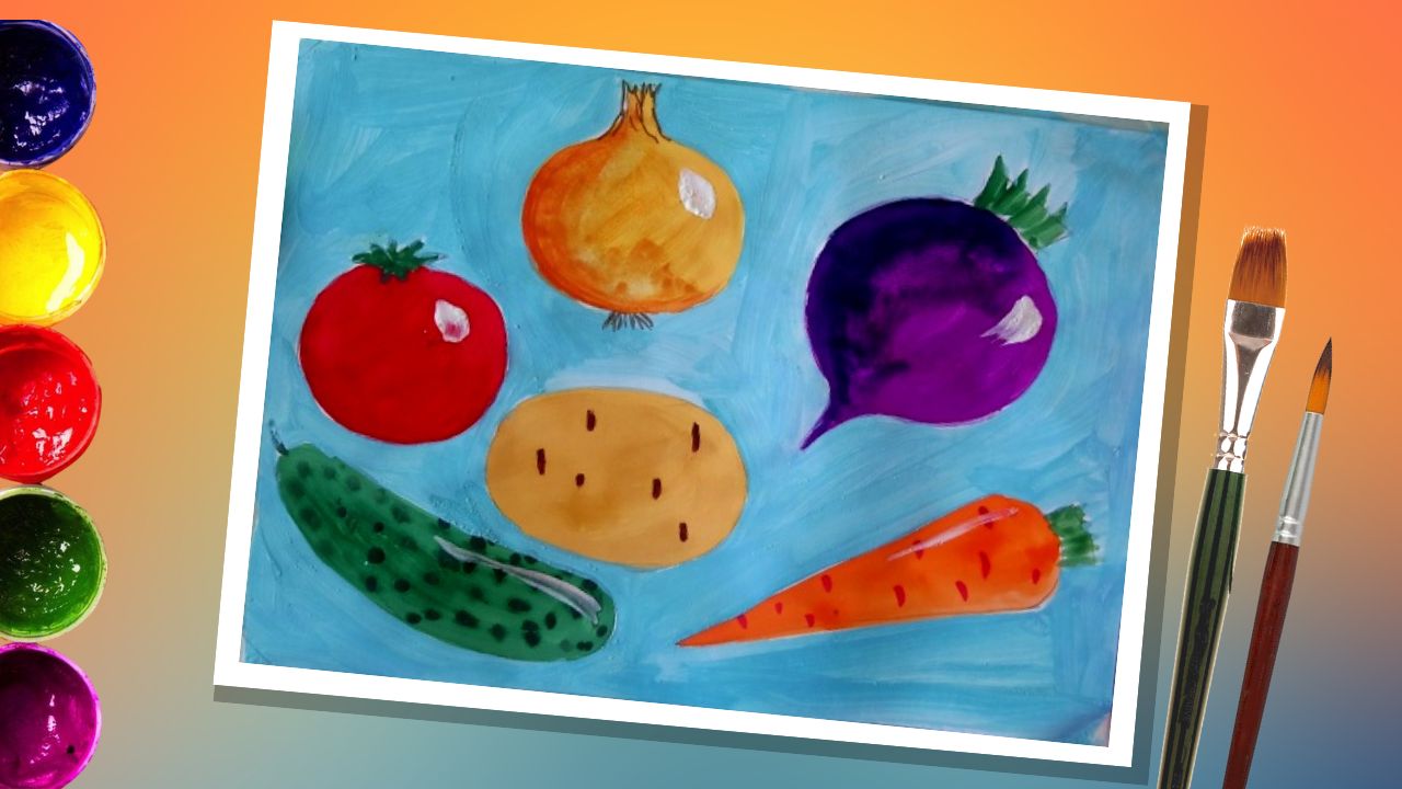 Как нарисовать овощи #простыерисунки #рисункидлямалышей смотреть онлайн
