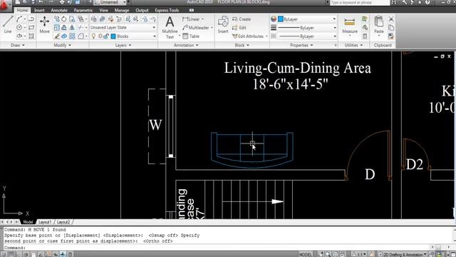 How to draw Floor Plan of a Multi Storey Building & Add BLOCKS using Design Center || Building #2 смотреть онлайн