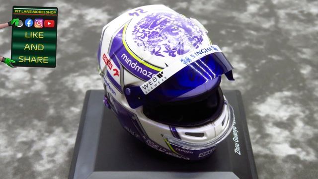 Zhou Guanyu - F1 Season 2022 - Spark 1:5 scale mini helmet смотреть онлайн