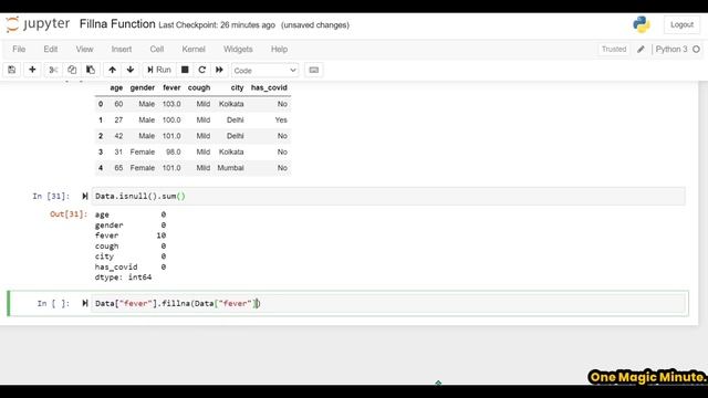 How to use the Fillna function???| Data analysis | jupyter notebook | python | ML | One Magic Minut смотреть онлайн