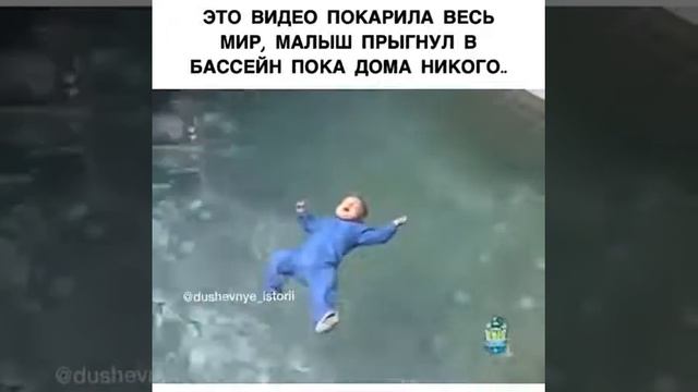Это видео покарила вес мыр, малыш прыгнул в бассейн пока дома никого. смотреть онлайн