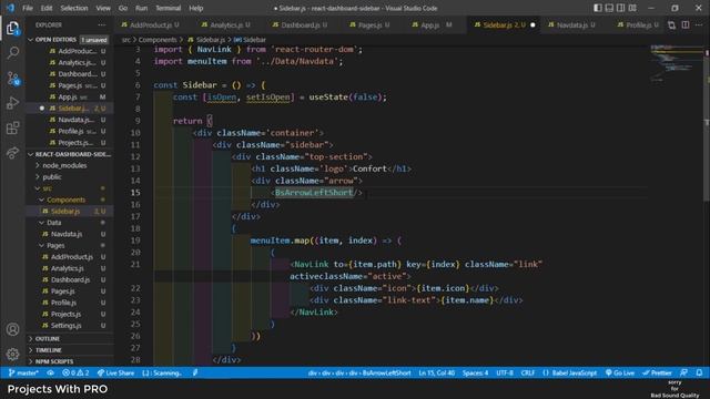 React Dashboard Sidebar - Beginner Navigation Tutorial смотреть онлайн