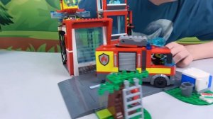 Пожарная часть LEGO 60320 с пожарной машиной и вертолётом. Новинки ЛЕГО 2022 и Даник