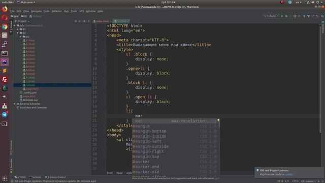 JavaScript Практика - THIS - Выпадающее меню при клике смотреть онлайн