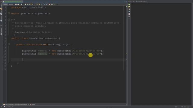 Java Ejercicio: 401 Usar la Clase BigDecimal para Sumar Números Muy Muy Grandes смотреть онлайн